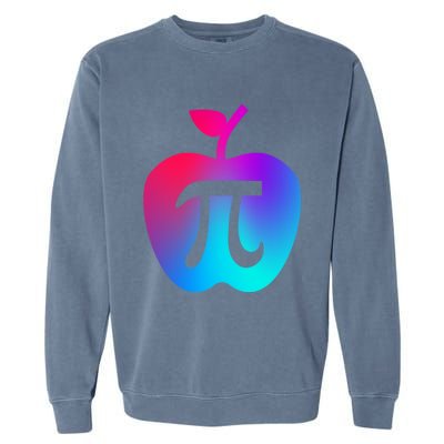 Happy Pi Day Cute Apple Pie 3 14 Funny Science Math Teacher Gift Garment-Dyed Sweatshirt