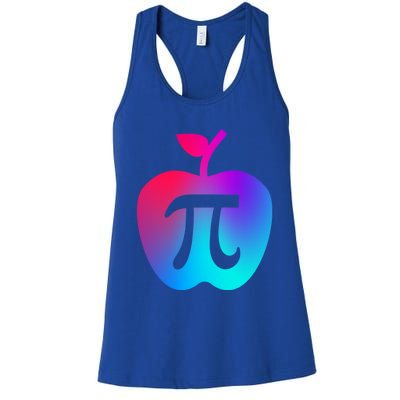 Happy Pi Day Cute Apple Pie 3 14 Funny Science Math Teacher Gift Women's Racerback Tank