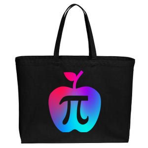 Happy Pi Day Cute Apple Pie 3 14 Funny Science Math Teacher Gift Cotton Canvas Jumbo Tote