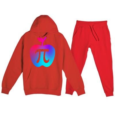 Happy Pi Day Cute Apple Pie 3 14 Funny Science Math Teacher Gift Premium Hooded Sweatsuit Set