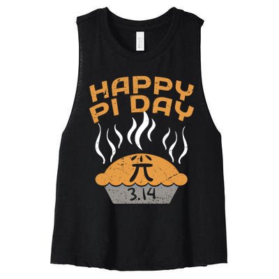 Happy Pi Day Celebrate Pi Day March 14 Math Lover Funny Gift Women's Racerback Cropped Tank