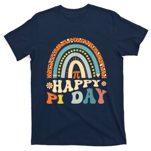 Happy Pi Day Mathematic Math Teacher Gift Leopard Rainbow T-Shirt