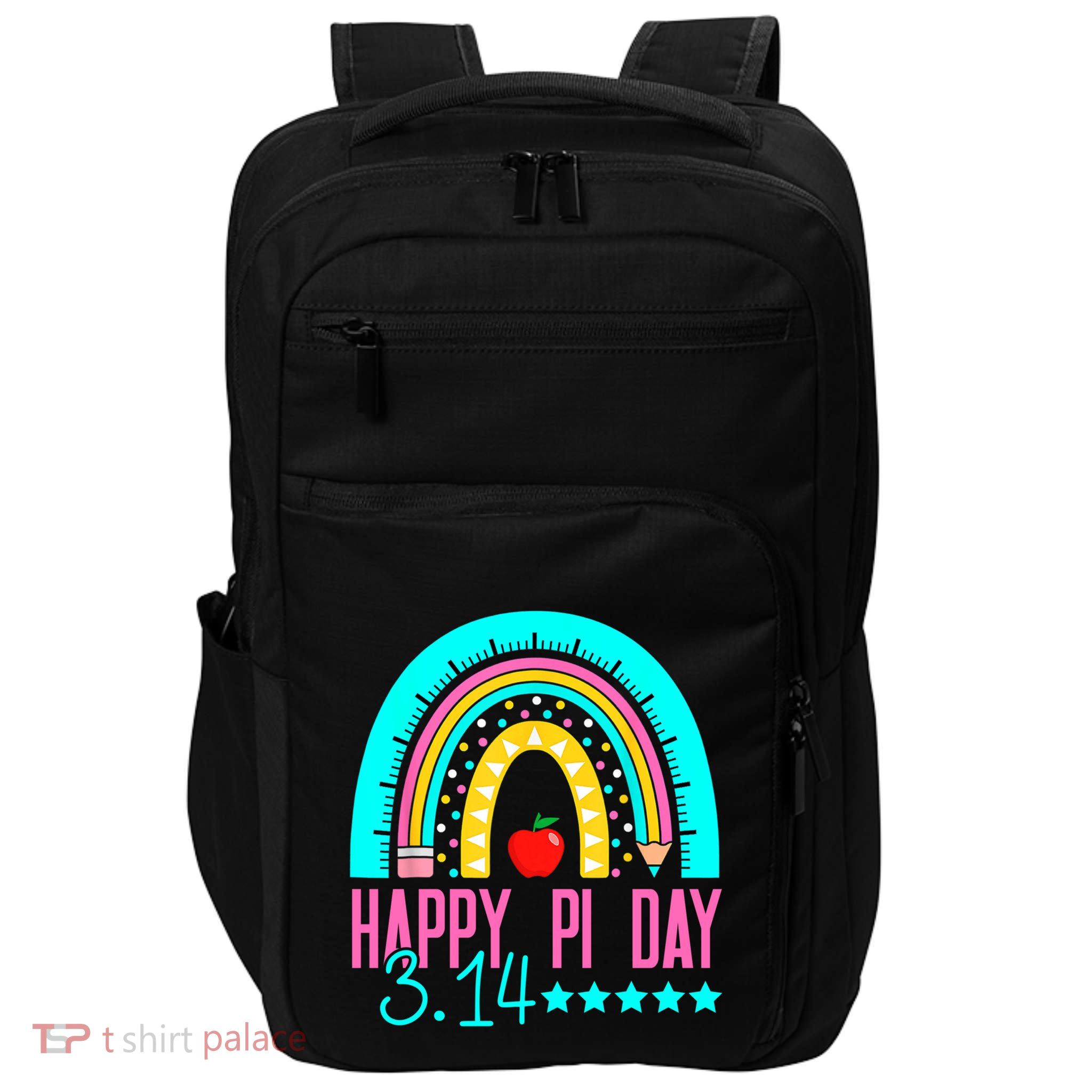 Happy Pi Day Mathematics Math Teacher Rainbow Gift Impact Tech Backpack