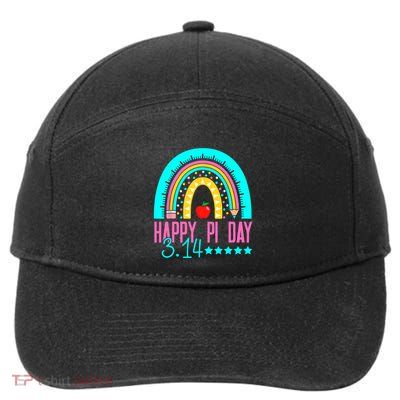 Happy Pi Day Mathematics Math Teacher Rainbow Gift 7-Panel Snapback Hat