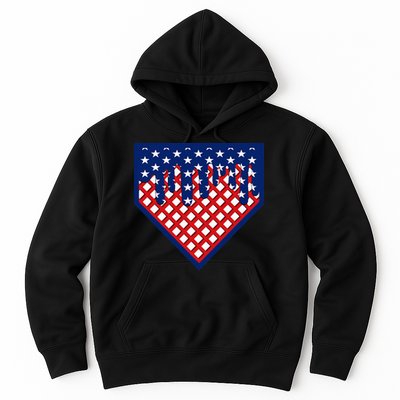 Home Plate Drip Ice Cream Softball & Baseball Hoodie