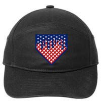 Home Plate Drip Ice Cream Softball & Baseball 7-Panel Snapback Hat