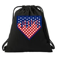 Home Plate Drip Ice Cream Softball & Baseball Drawstring Bag