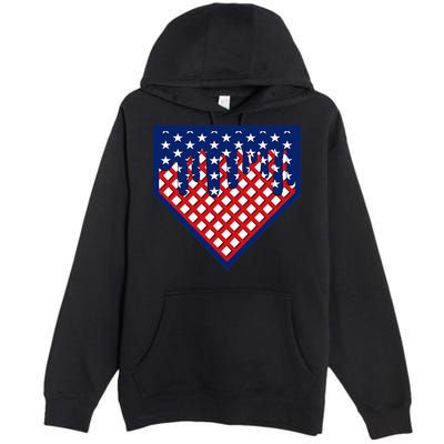 Home Plate Drip Ice Cream Softball & Baseball Premium Pullover Hoodie