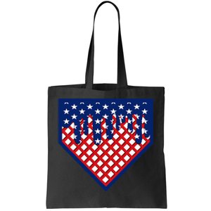 Home Plate Drip Ice Cream Softball & Baseball Tote Bag