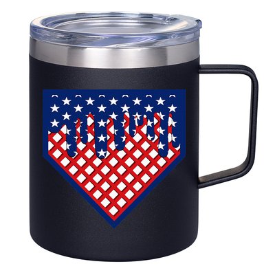Home Plate Drip Ice Cream Softball & Baseball 12oz Stainless Steel Coffee Mug