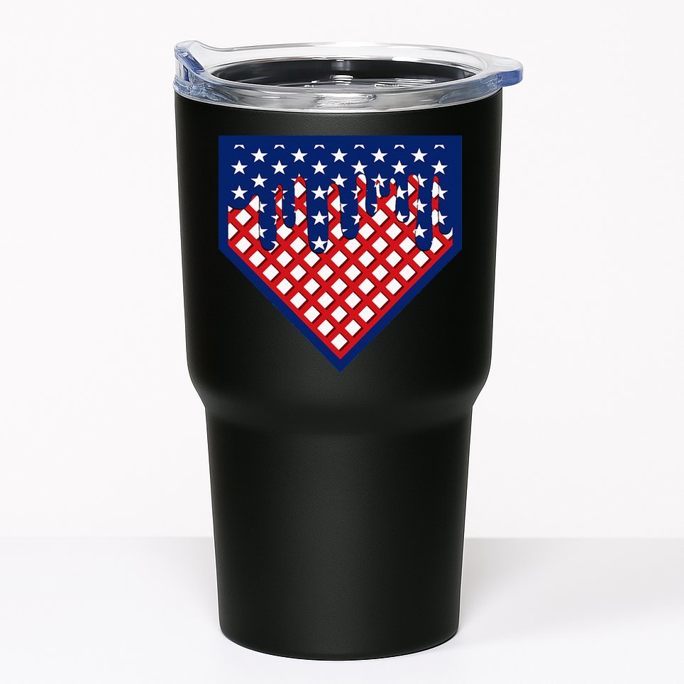 Home Plate Drip Ice Cream Softball & Baseball Tumbler