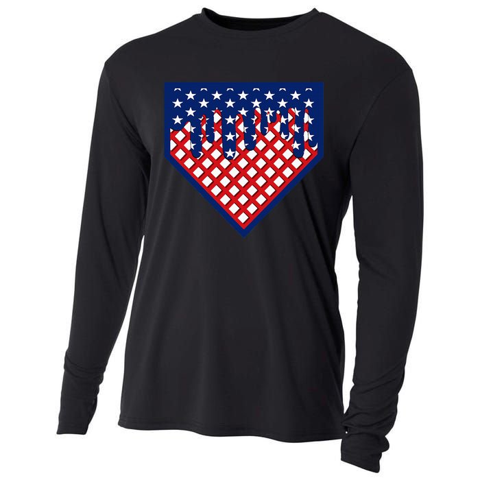 Home Plate Drip Ice Cream Softball & Baseball Cooling Performance Long Sleeve Crew