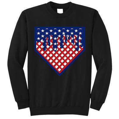 Home Plate Drip Ice Cream Softball & Baseball Tall Sweatshirt