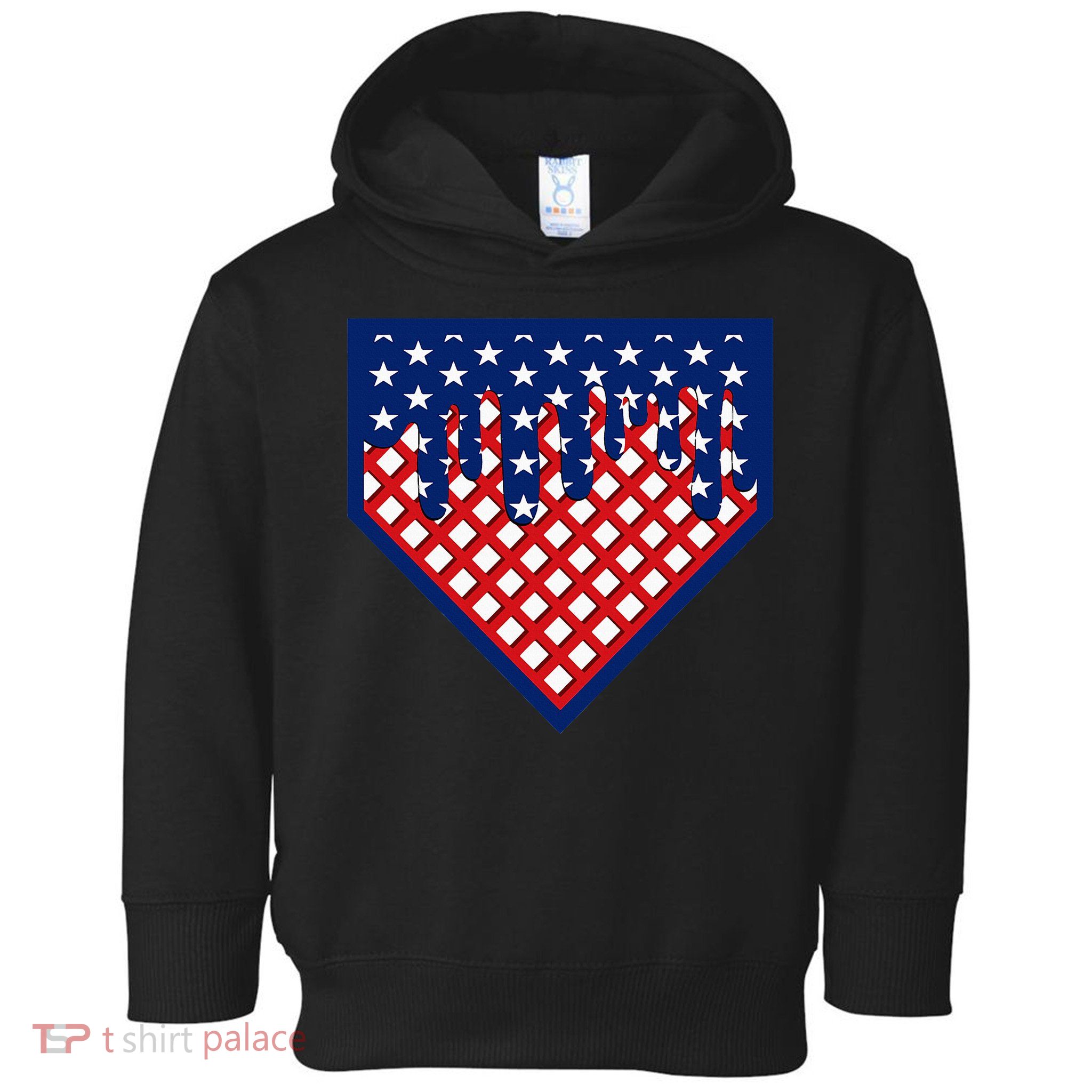 Home Plate Drip Ice Cream Softball & Baseball Toddler Hoodie