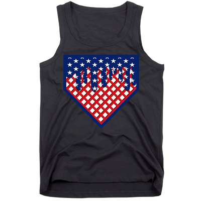 Home Plate Drip Ice Cream Softball & Baseball Tank Top