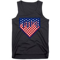 Home Plate Drip Ice Cream Softball & Baseball Tank Top