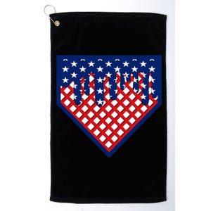 Home Plate Drip Ice Cream Softball & Baseball Platinum Collection Golf Towel