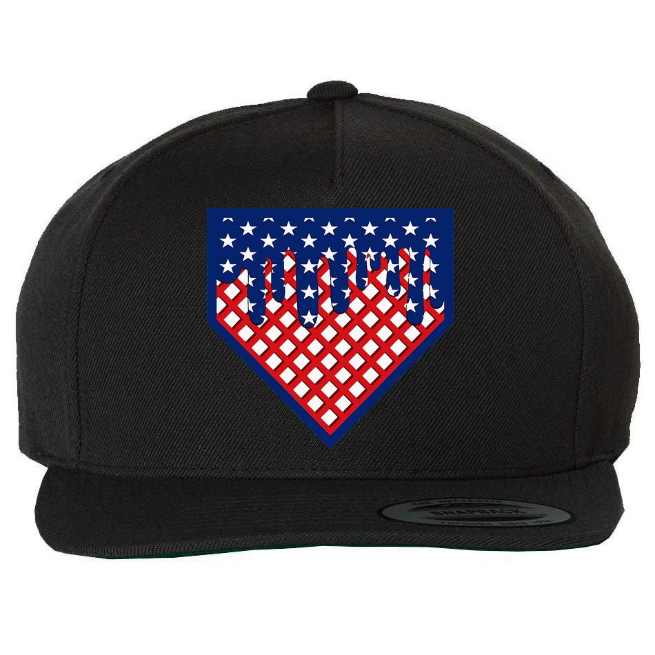 Home Plate Drip Ice Cream Softball & Baseball Wool Snapback Cap