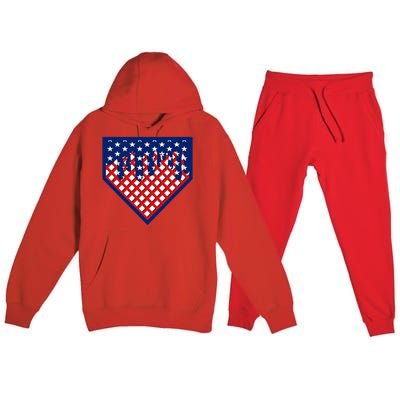 Home Plate Drip Ice Cream Softball & Baseball Premium Hooded Sweatsuit Set