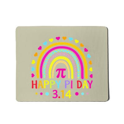 Happy Pi Day Rainbow 3.14 Pi Number Math Teacher Women .Png Mousepad