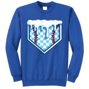 Home Plate Drip Funny Ice Cream Softball And Baseball Gift Meaningful Gift Sweatshirt