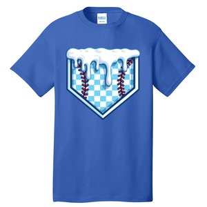 Home Plate Drip Funny Ice Cream Softball And Baseball Gift Meaningful Gift Tall T-Shirt