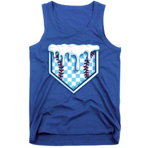 Home Plate Drip Funny Ice Cream Softball And Baseball Gift Meaningful Gift Tank Top