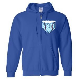 Home Plate Drip Funny Ice Cream Softball And Baseball Gift Meaningful Gift Full Zip Hoodie