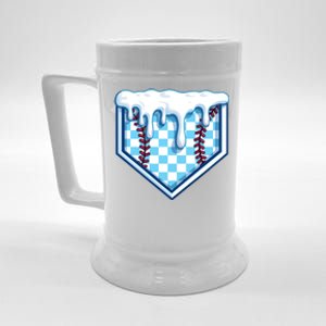 Home Plate Drip Funny Ice Cream Softball And Baseball Gift Meaningful Gift Beer Stein