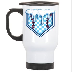 Home Plate Drip Funny Ice Cream Softball And Baseball Gift Meaningful Gift Stainless Steel Travel Mug