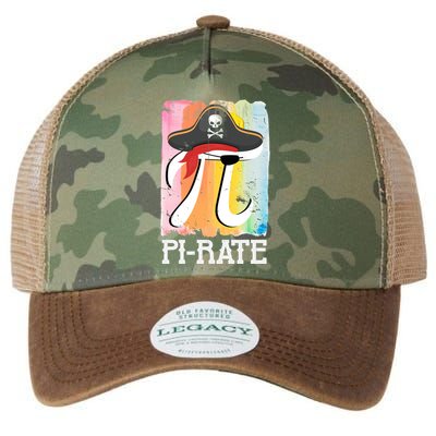Happy Pi Day Funny Pirate Legacy Tie Dye Trucker Hat