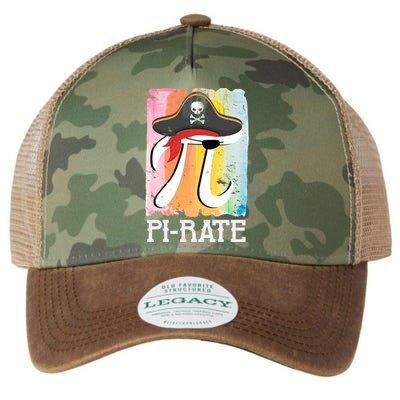 Happy Pi Day Funny Pirate Legacy Tie Dye Trucker Hat