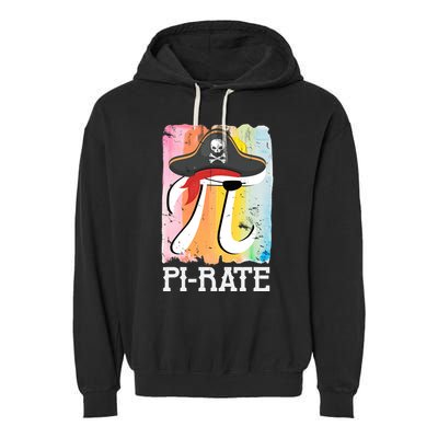 Happy Pi Day Funny Pirate Garment-Dyed Fleece Hoodie