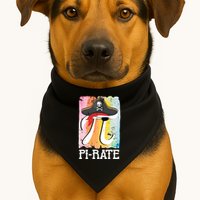 Happy Pi Day Funny Pirate USA-Made Doggie Bandana