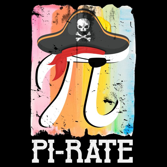 Happy Pi Day Funny Pirate USA-Made Doggie Bandana