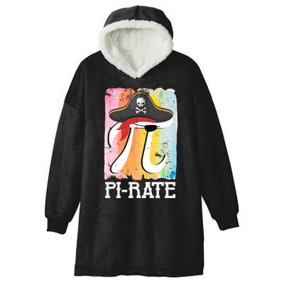Happy Pi Day Funny Pirate Hooded Wearable Blanket