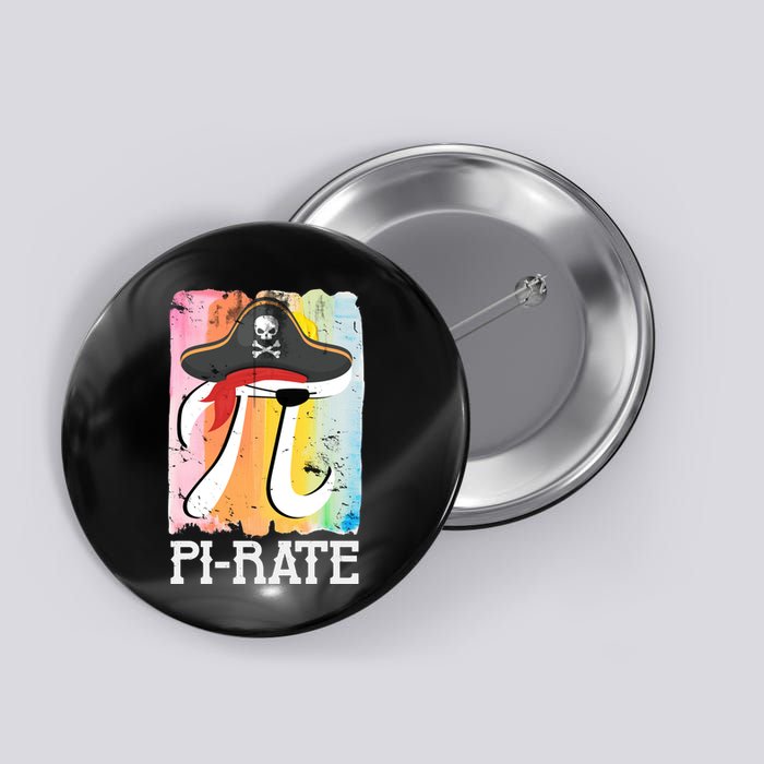 Happy Pi Day Funny Pirate Button