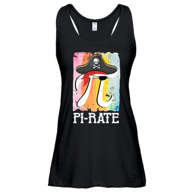 Happy Pi Day Funny Pirate Ladies Essential Flowy Tank