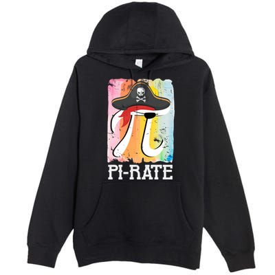 Happy Pi Day Funny Pirate Premium Pullover Hoodie