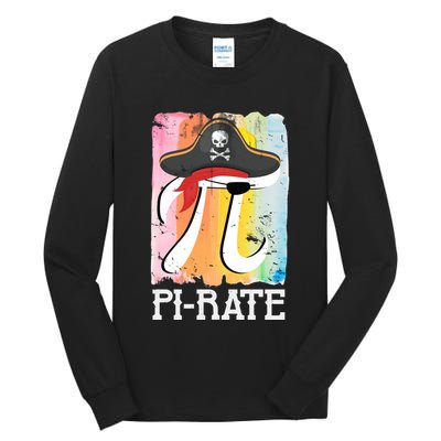 Happy Pi Day Funny Pirate Tall Long Sleeve T-Shirt
