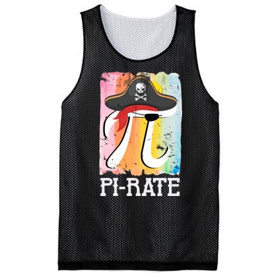 Happy Pi Day Funny Pirate Mesh Reversible Basketball Jersey Tank