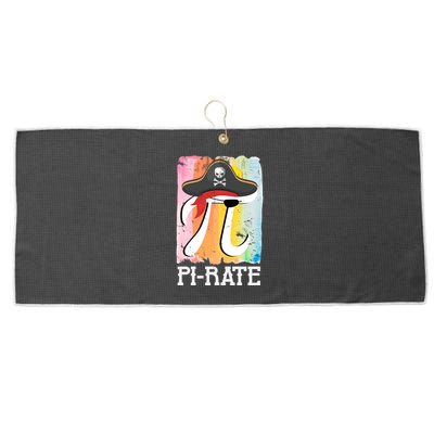 Happy Pi Day Funny Pirate Large Microfiber Waffle Golf Towel