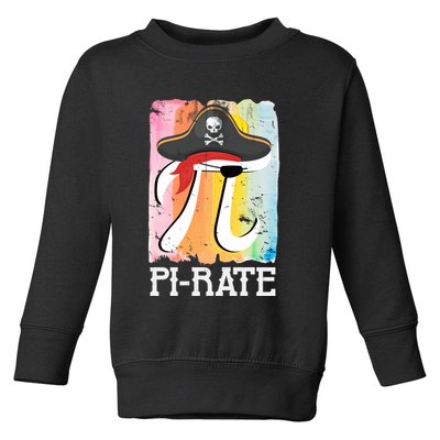 Happy Pi Day Funny Pirate Toddler Sweatshirt