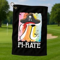 Happy Pi Day Funny Pirate Golf Towel
