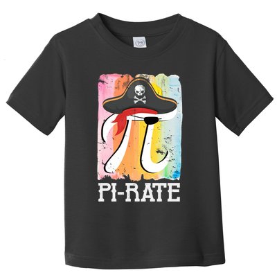 Happy Pi Day Funny Pirate Toddler T-Shirt