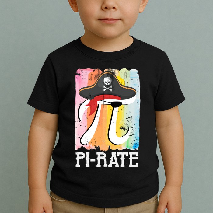 Happy Pi Day Funny Pirate Toddler T-Shirt