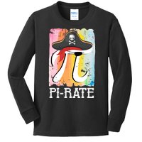 Happy Pi Day Funny Pirate Kids Long Sleeve Shirt