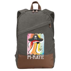 Happy Pi Day Funny Pirate Cotton Canvas Backpack