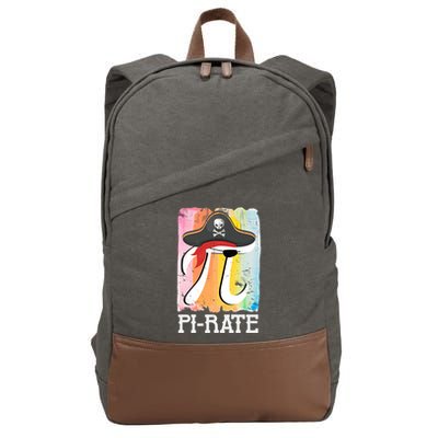 Happy Pi Day Funny Pirate Cotton Canvas Backpack