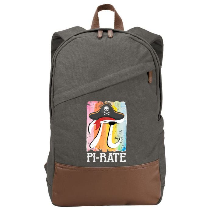 Happy Pi Day Funny Pirate Cotton Canvas Backpack